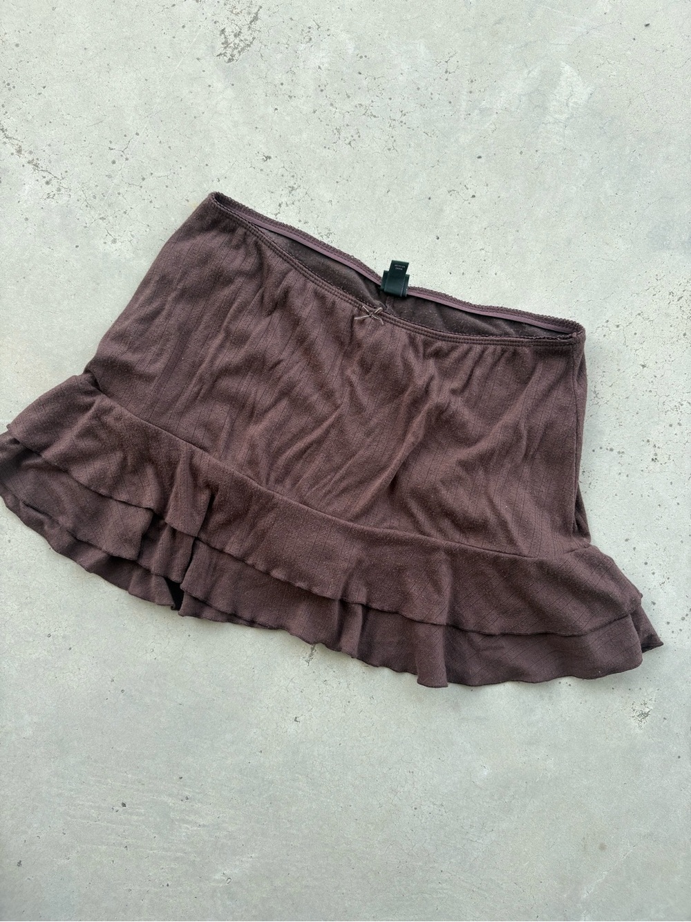 wild fable Brown Ruffle Mini Skirt